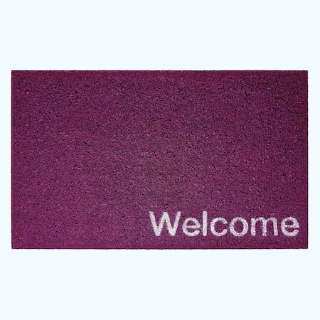 Calloway Mills Entrance Mat, Coir, Purple, Black 105801729WELC